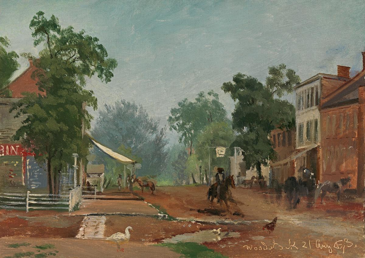 Village Street in Woodstock (Virginia), Frank Buchser, 1867